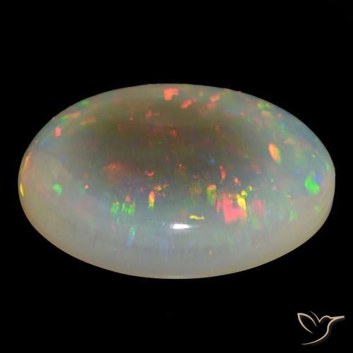 Opale Multicolore naturelle ovale, 86.87 ct, Transparent
