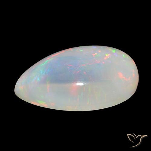 Opale Multicolore naturelle En forme de poire, 39.78 ct, Transparent