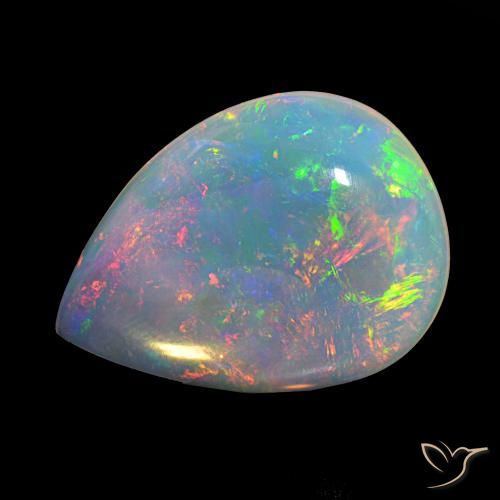 12.52ct Multicolore Opale, En forme de poire, Transparent