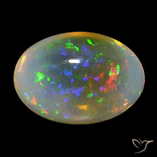 22.77ct Multicolore Opale Pierres précieuses, ovale, Transparent