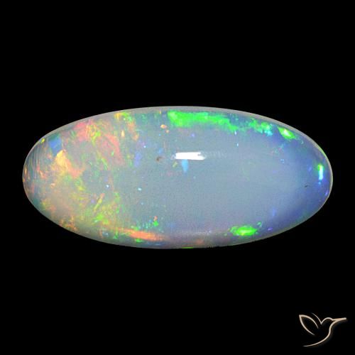 Opale Multicolore naturelle ovale, 19.35 ct, Transparent