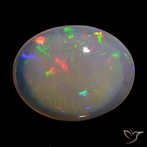 Opale Multicolore naturelle Coupe ovale, 15.82 ct, Transparent