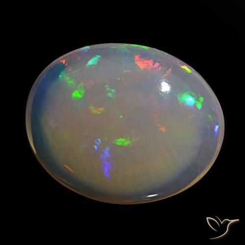 Opale Multicolore naturelle Coupe ovale, 15.82 ct, Transparent