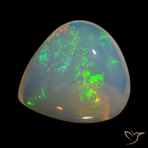 Opale Multicolore naturelle En forme de poire, 7.78 ct, Transparent
