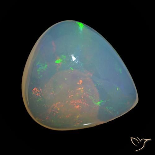Opale Multicolore naturelle En forme de poire, 7.78 ct, Transparent