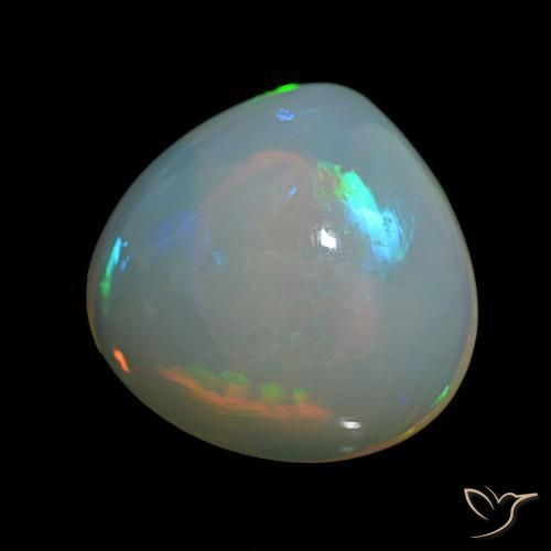 Opale Multicolore naturelle En forme de poire, 15.40 ct, Transparent
