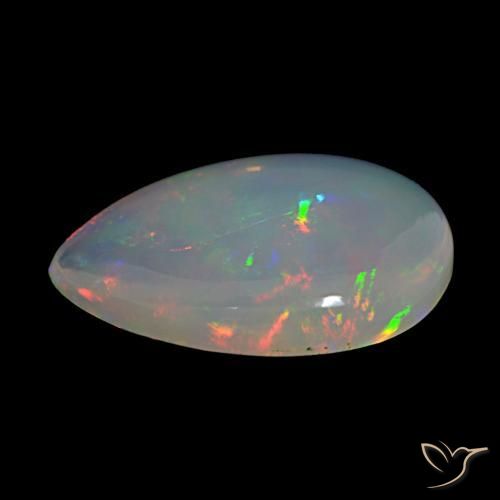 Opale Multicolore naturelle En forme de poire, 8.72 ct, Transparent