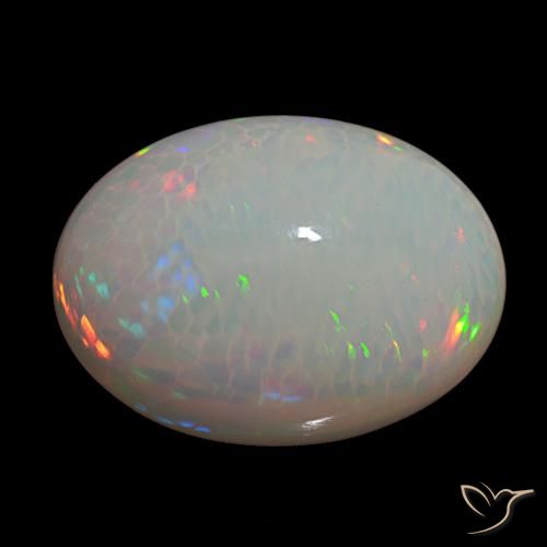 Opale Multicolore naturelle Coupe ovale, 21.94 ct, Opaque
