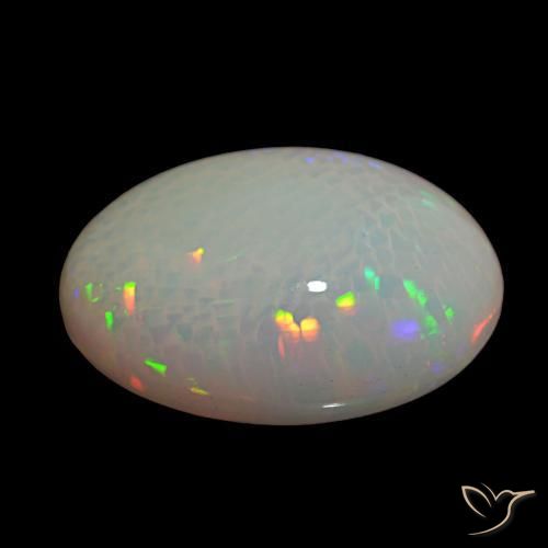 Opale Multicolore naturelle Coupe ovale, 21.94 ct, Opaque