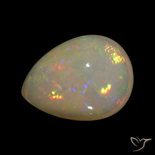 12.66ct Multicolore Opale, En forme de poire, Translucide