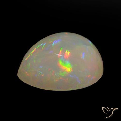 Opale Multicolore naturelle En forme de poire, 12.66 ct, Translucide