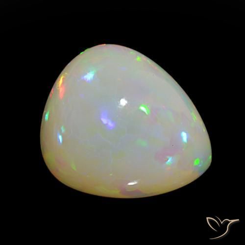 Opale Multicolore naturelle En forme de poire, 16.62 ct, Opaque