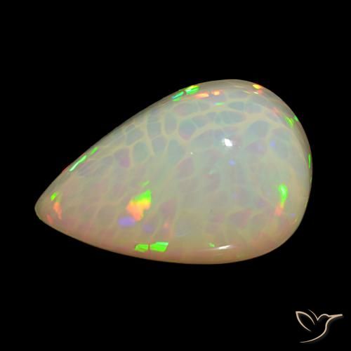 18.06ct Multicolore Opale, En forme de poire, Opaque