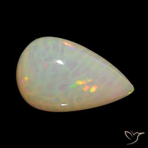 Opale Multicolore naturelle En forme de poire, 18.06 ct, Opaque