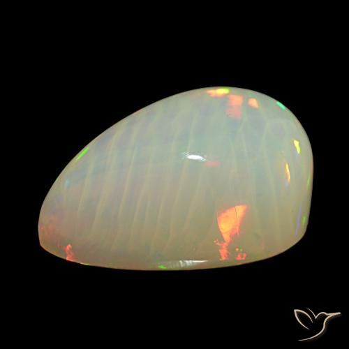 Opale Multicolore naturelle En forme de poire, 18.06 ct, Opaque