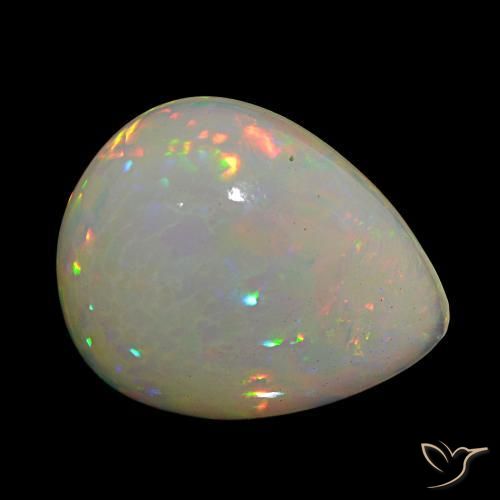 Opale Multicolore naturelle En forme de poire, 10.41 ct, Opaque