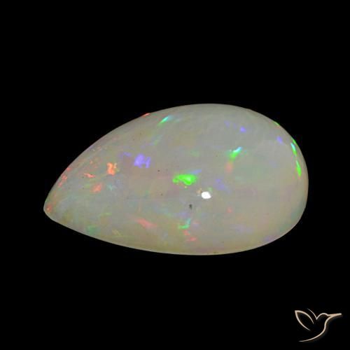 Opale Multicolore naturelle En forme de poire, 10.41 ct, Opaque