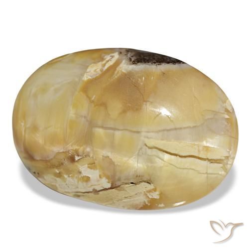 Opale doré naturelle coupe ovale, 31,48 ct, opaque