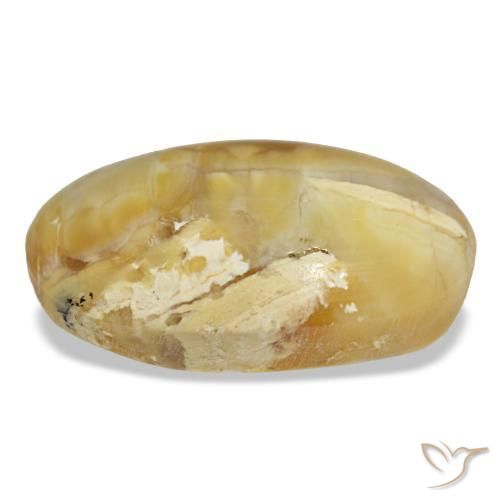 Opale doré naturelle coupe ovale, 31,48 ct, opaque