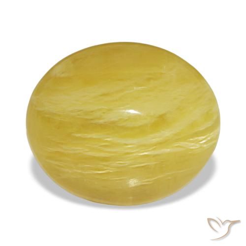Opale jaune de 6,36 ct, ovale, opaque