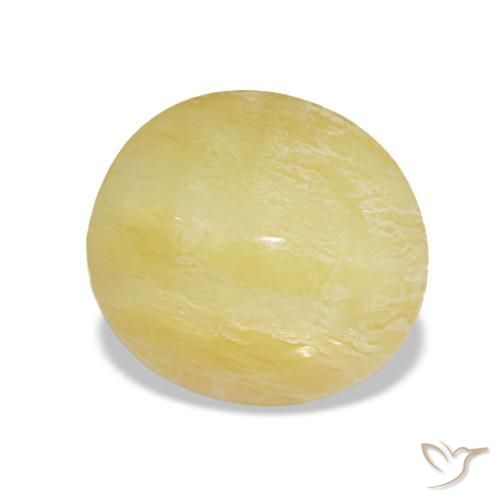 Opale jaune naturelle coupe ovale, 1,78 ct, opaque