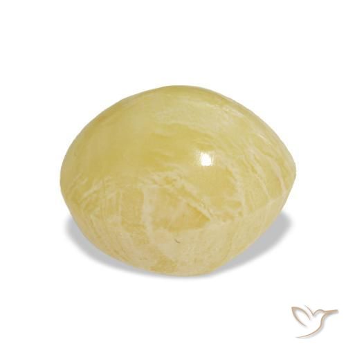 Opale jaune naturelle coupe ovale, 1,78 ct, opaque