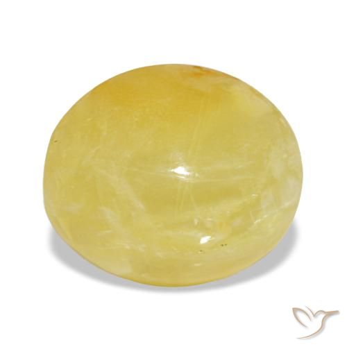 Opale jaune naturelle coupe ovale, 3,13 ct, opaque