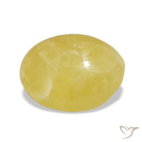 Opale jaune naturelle coupe ovale, 3,13 ct, opaque