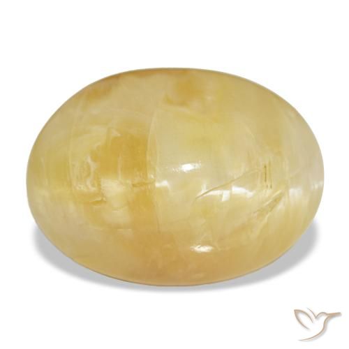 Opale jaune naturelle coupe ovale, 9,26 ct, opaque