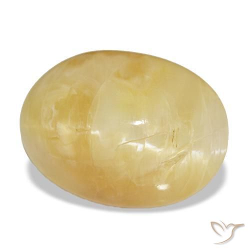 Opale jaune naturelle coupe ovale, 9,26 ct, opaque