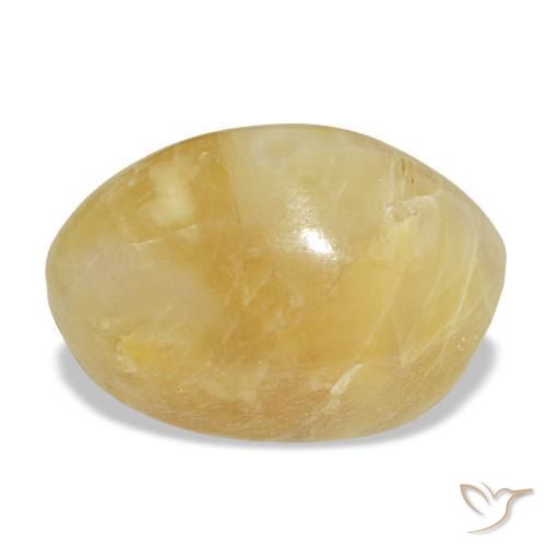 Opale jaune naturelle coupe ovale, 9,26 ct, opaque