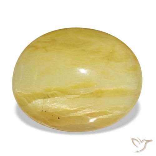 Opale jaune naturelle coupe ovale, 8,78 ct, opaque