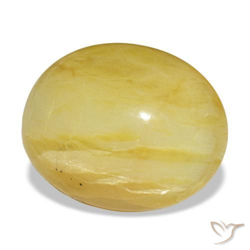 Opale jaune naturelle coupe ovale, 8,78 ct, opaque