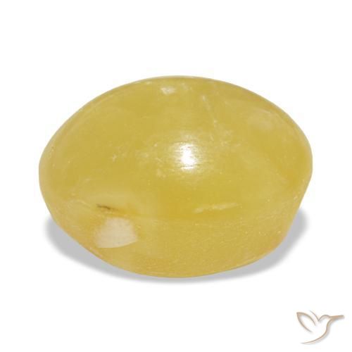 Opale jaune naturelle coupe ovale, 4,10 ct, opaque