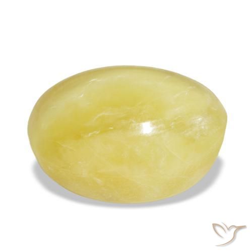 Opale jaune naturelle coupe ovale, 5,98 ct, opaque