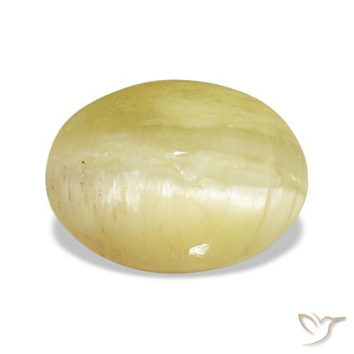 Opale jaune naturelle coupe ovale, 2,24 ct, opaque