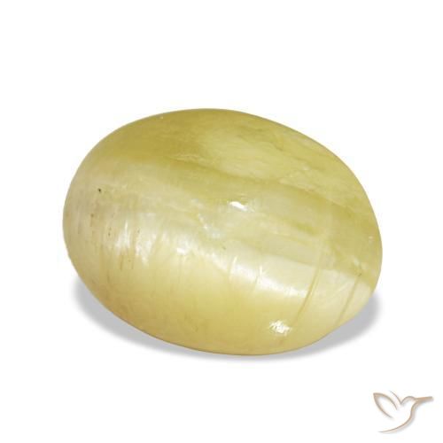 Opale jaune naturelle coupe ovale, 2,24 ct, opaque