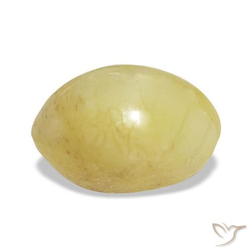 Opale jaune naturelle coupe ovale, 2,24 ct, opaque