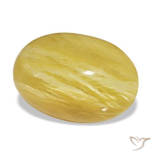 Opale jaune naturelle coupe ovale, 8,30 ct, opaque