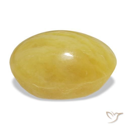 Opale jaune naturelle coupe ovale, 8,30 ct, opaque