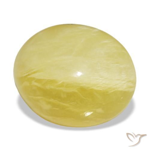 Opale jaune naturelle coupe ovale, 11,49 ct, opaque