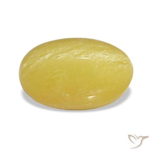 Opale jaune naturelle coupe ovale, 2,41 ct, opaque