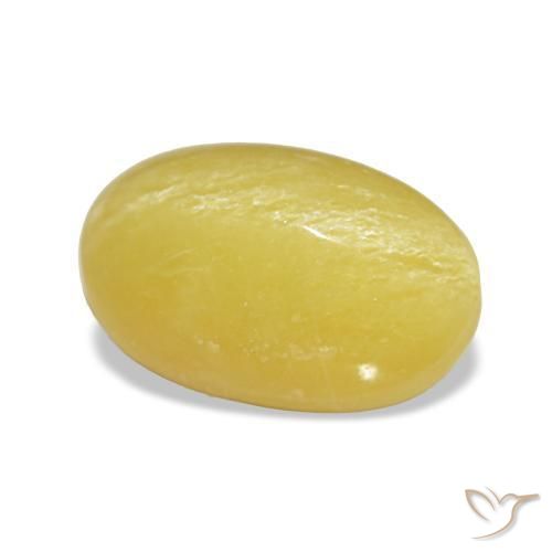 Opale jaune naturelle coupe ovale, 2,41 ct, opaque
