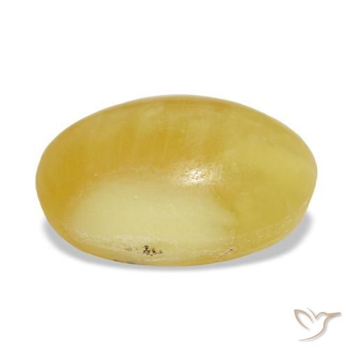 Opale jaune naturelle coupe ovale, 4,91 ct, opaque