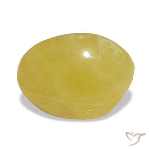Opale jaune naturelle coupe ovale, 3,78 ct, opaque
