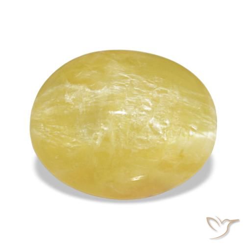 Opale jaune naturelle coupe ovale, 2,80 ct, opaque