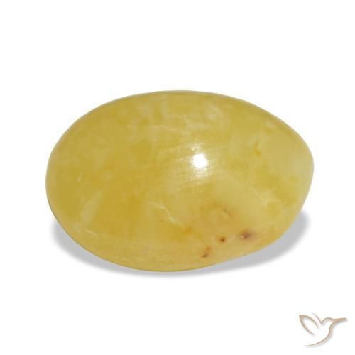 Opale jaune naturelle coupe ovale, 2,80 ct, opaque