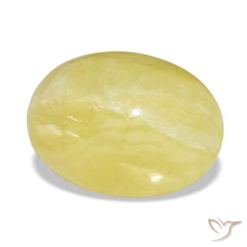 Opale jaune naturelle coupe ovale, 4,48 ct, opaque