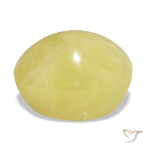 Opale jaune naturelle coupe ovale, 4,48 ct, opaque