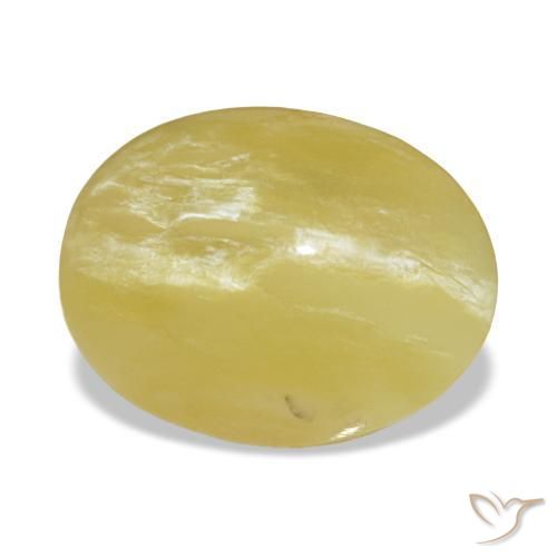 Opale jaune naturelle coupe ovale, 2,65 ct, opaque